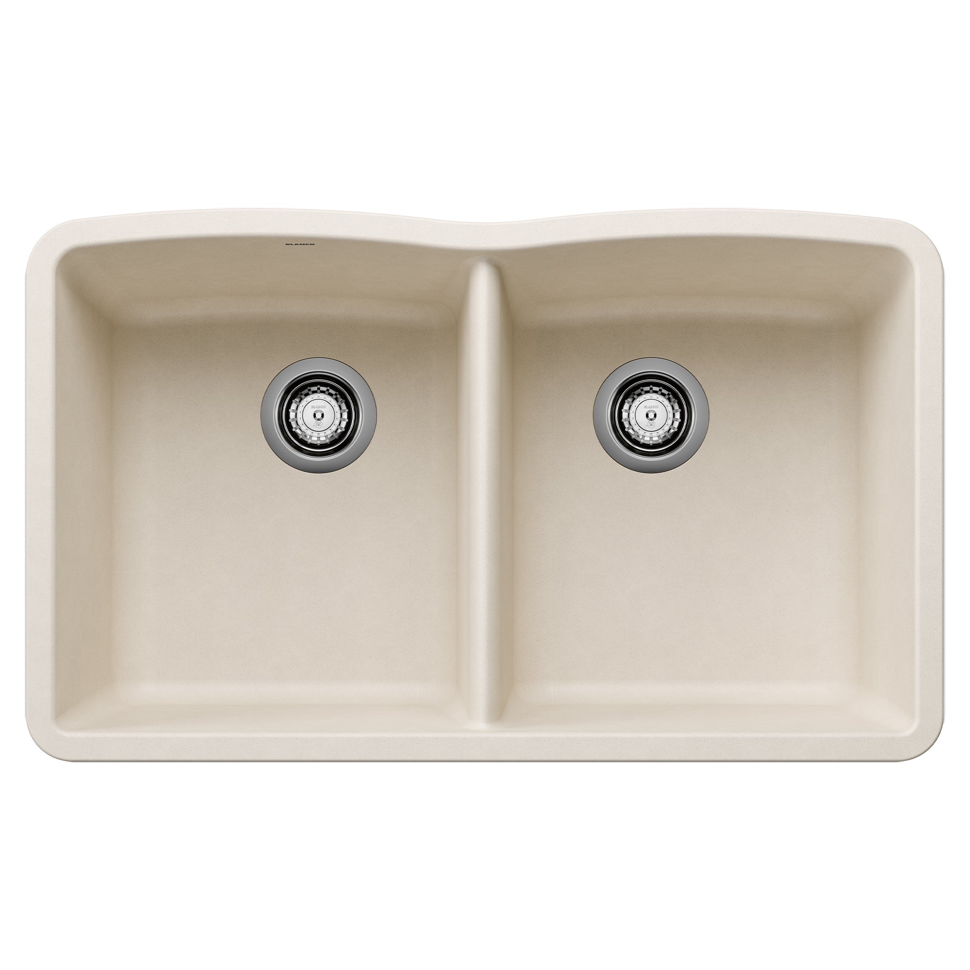 Blanco Diamond SILGRANIT 32" 50/50 Double Bowl Undermount Kitchen Sink Blanco
