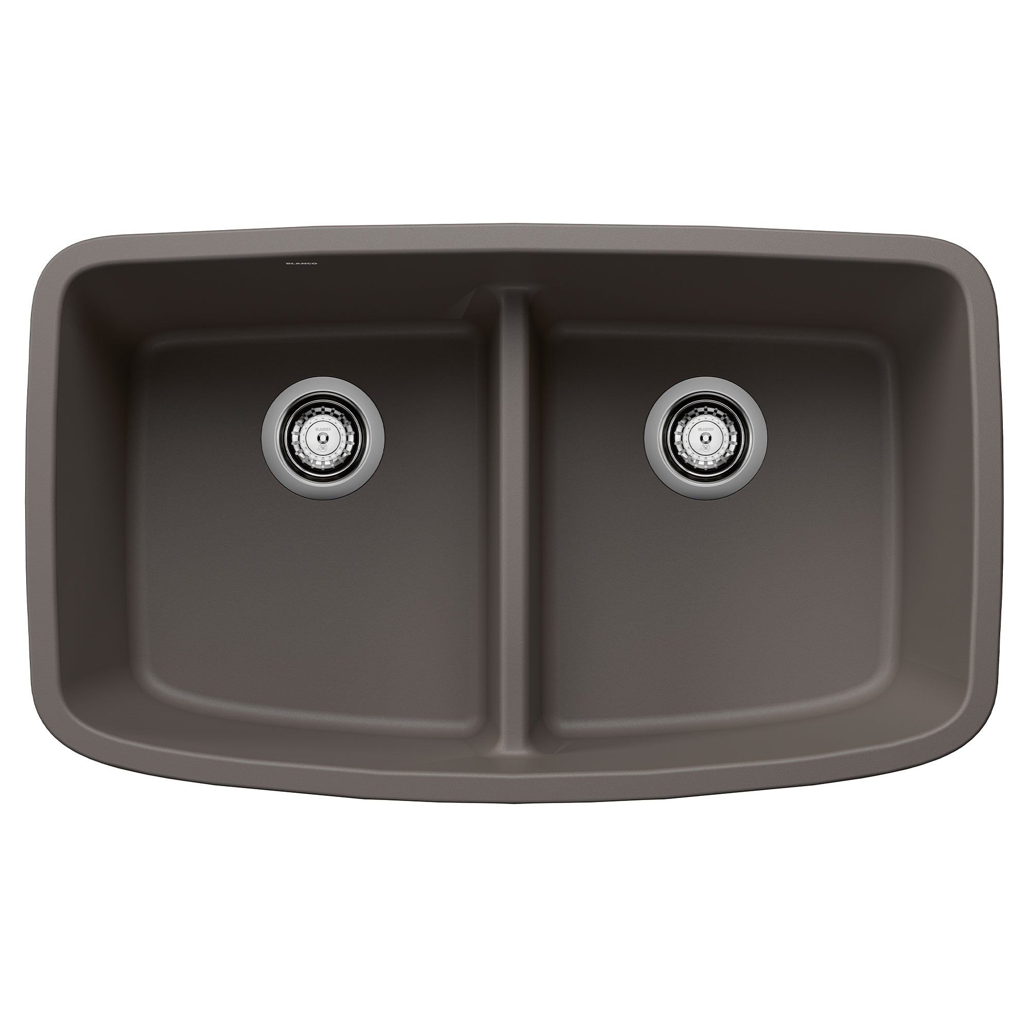 Blanco Valea SILGRANIT 32" 50/50 Double Bowl Undermount Kitchen Sink with Low Divide BLANCO