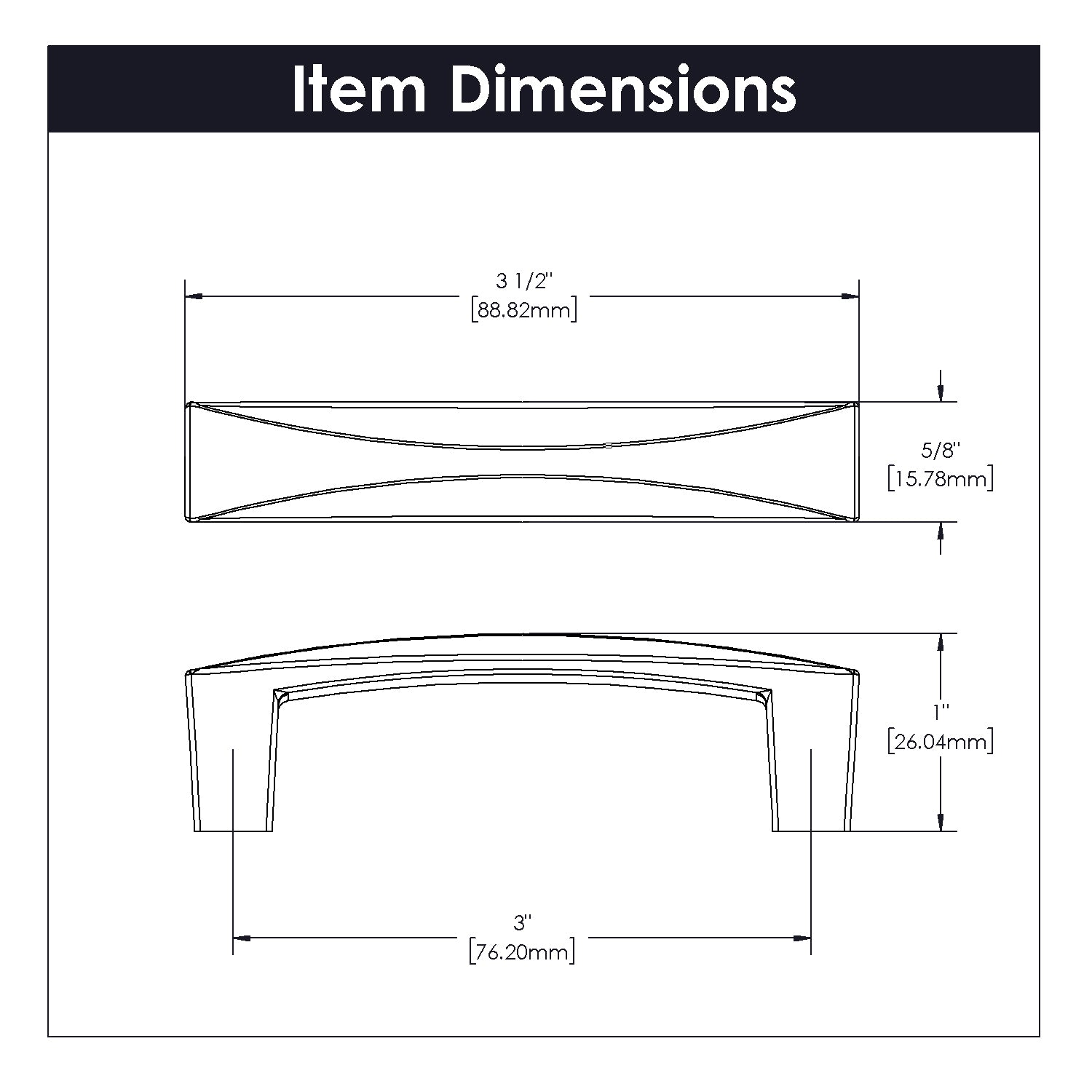 Hickory Hardware Pull 3 Inch Center to Center Hickory Hardware
