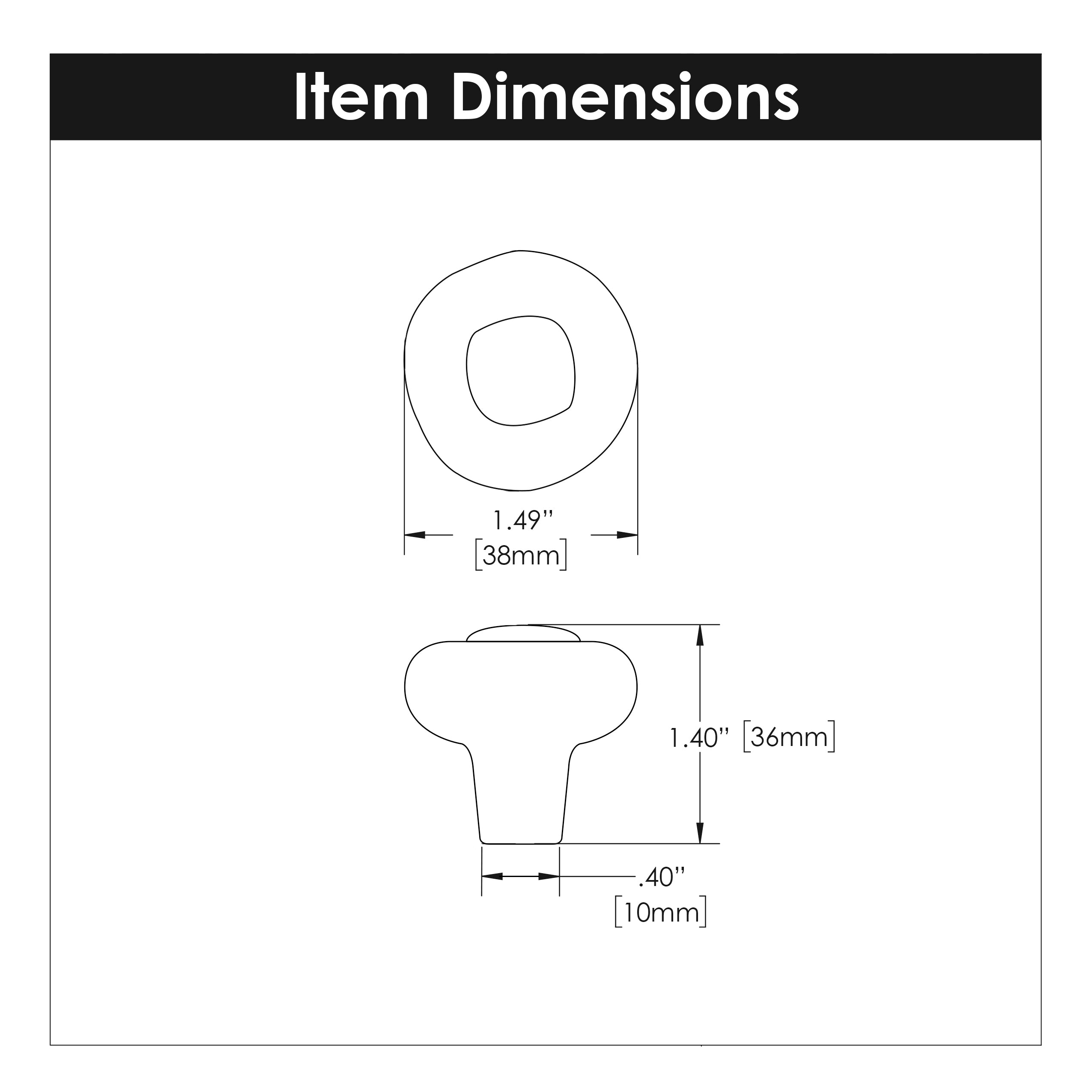 Hickory Hardware Refined Rustic Knob 1-1/2 Inch Diameter Hickory Hardware