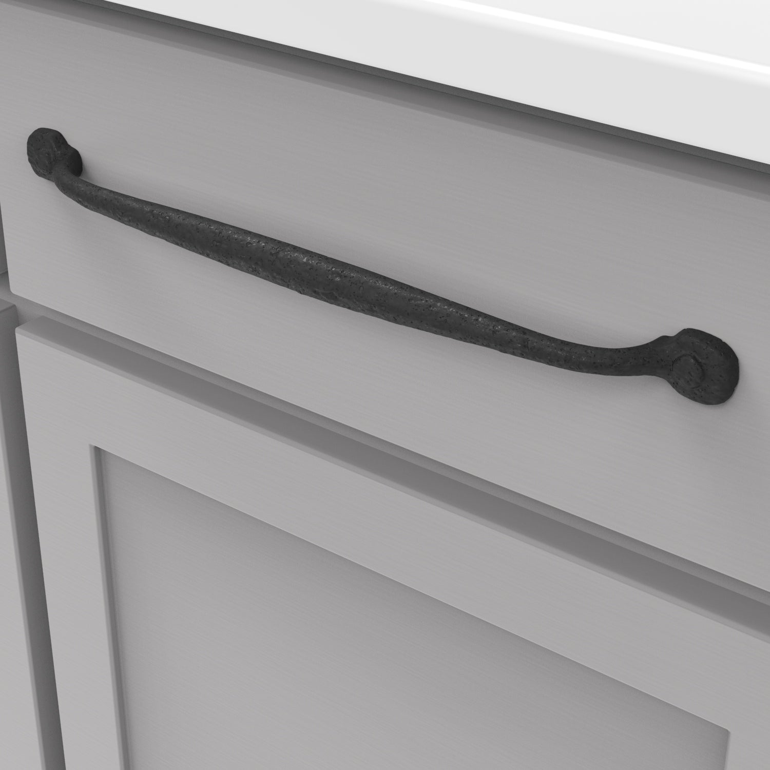 Hickory Hardware Refined Rustic Pull 12 Inch Center to Center Hickory Hardware