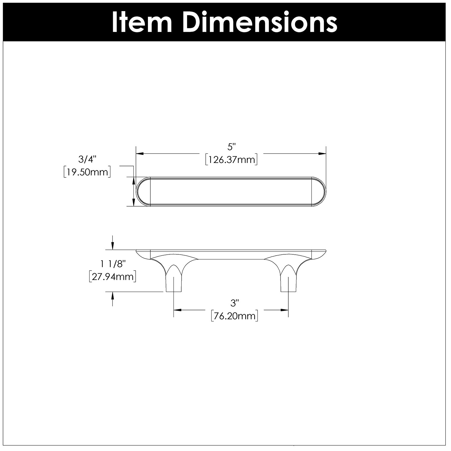 Hickory Hardware Maven Pull 3 Inch Center to Center Hickory Hardware
