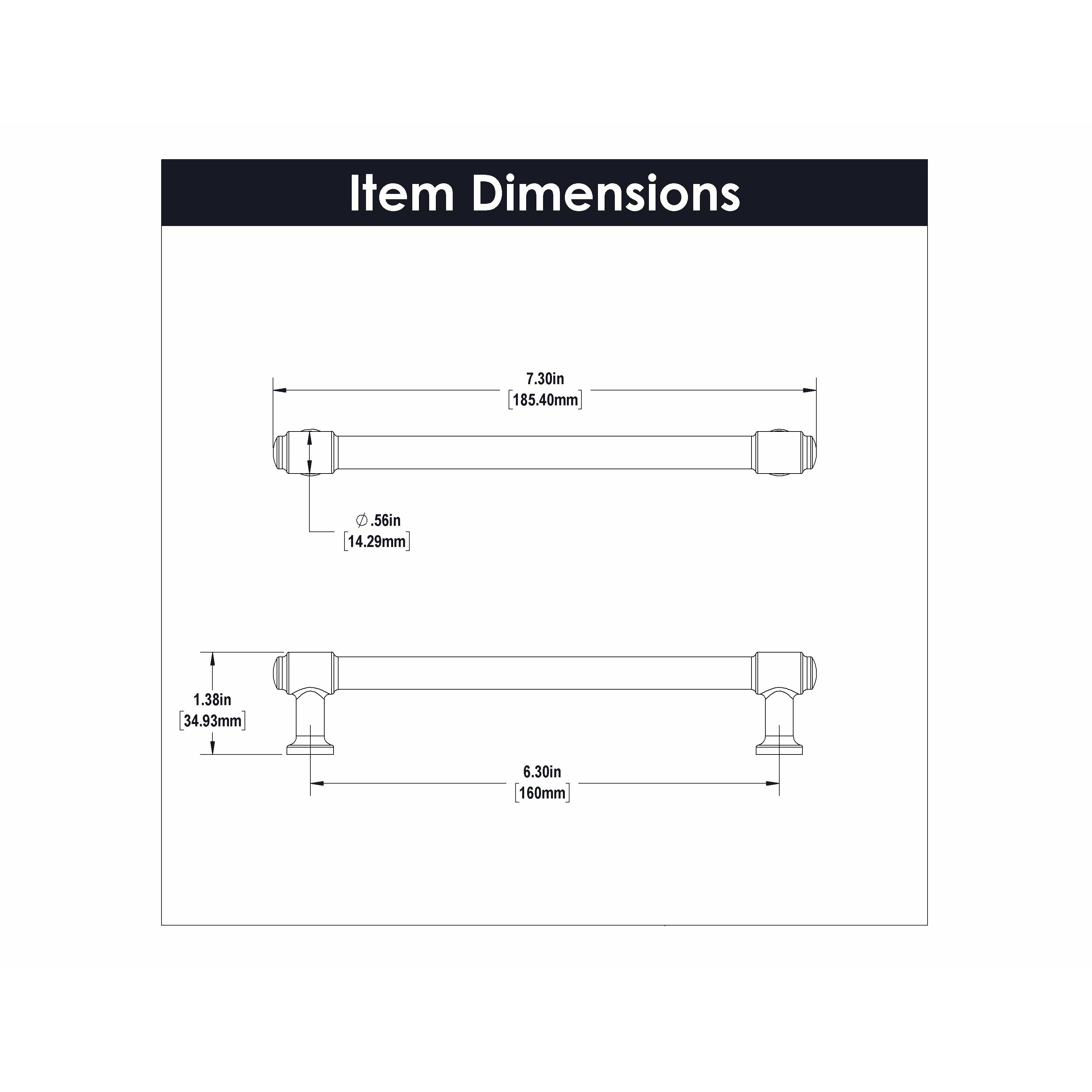 Hickory Hardware Piper Pull 6-5/16 Inch (160mm) Center to Center Hickory Hardware