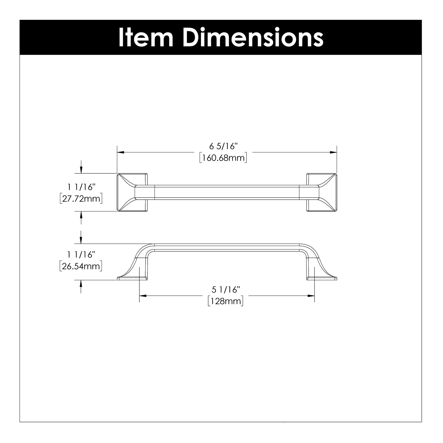 Hickory Hardware Forge Pull 5-1/16 Inch (128mm) Center to Center Hickory Hardware