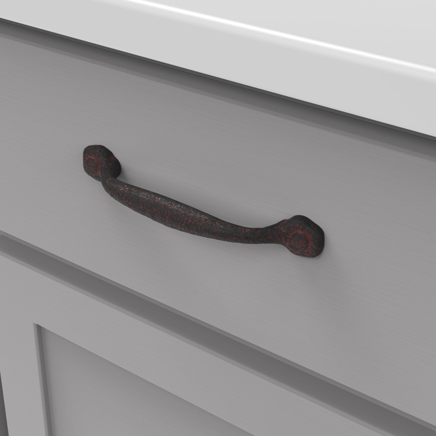 Hickory Hardware Refined Rustic Pull 5-1/16 Inch (128mm) Center to Center Hickory Hardware