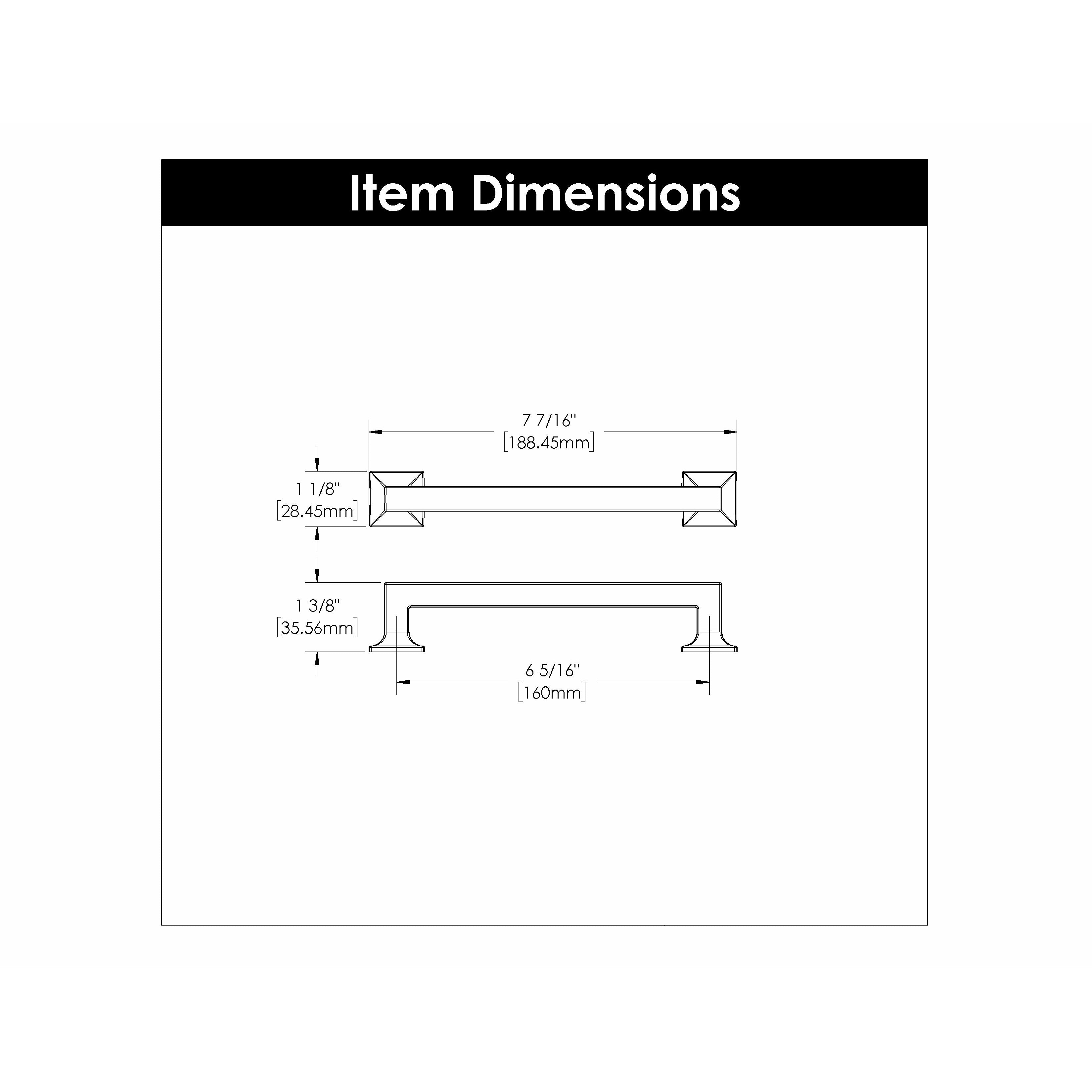 Hickory Hardware Studio Pull 6-5/16 Inch (160mm) Center to Center Hickory Hardware