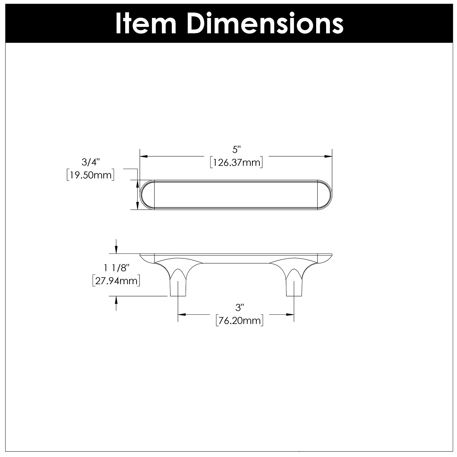 Hickory Hardware Maven Pull 3 Inch Center to Center Hickory Hardware