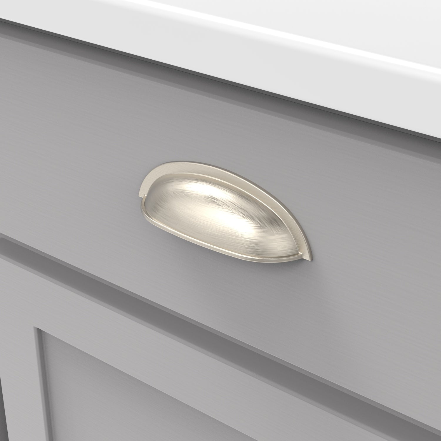 Hickory Hardware Cottage Cup Pull 3 Inch Center to Center Hickory Hardware
