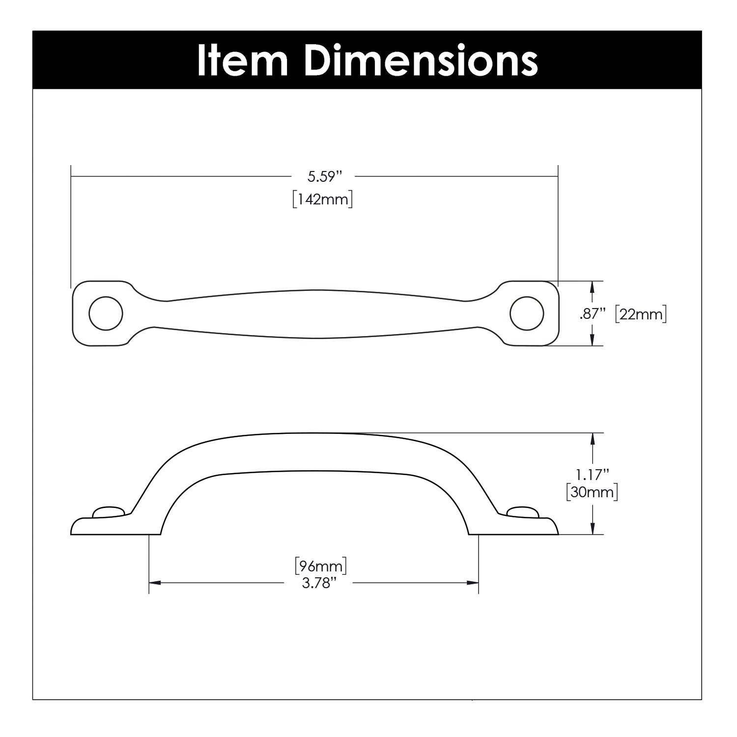 Hickory Hardware Refined Rustic Pull 3-3/4 Inch (96mm) Center to Center Hickory Hardware