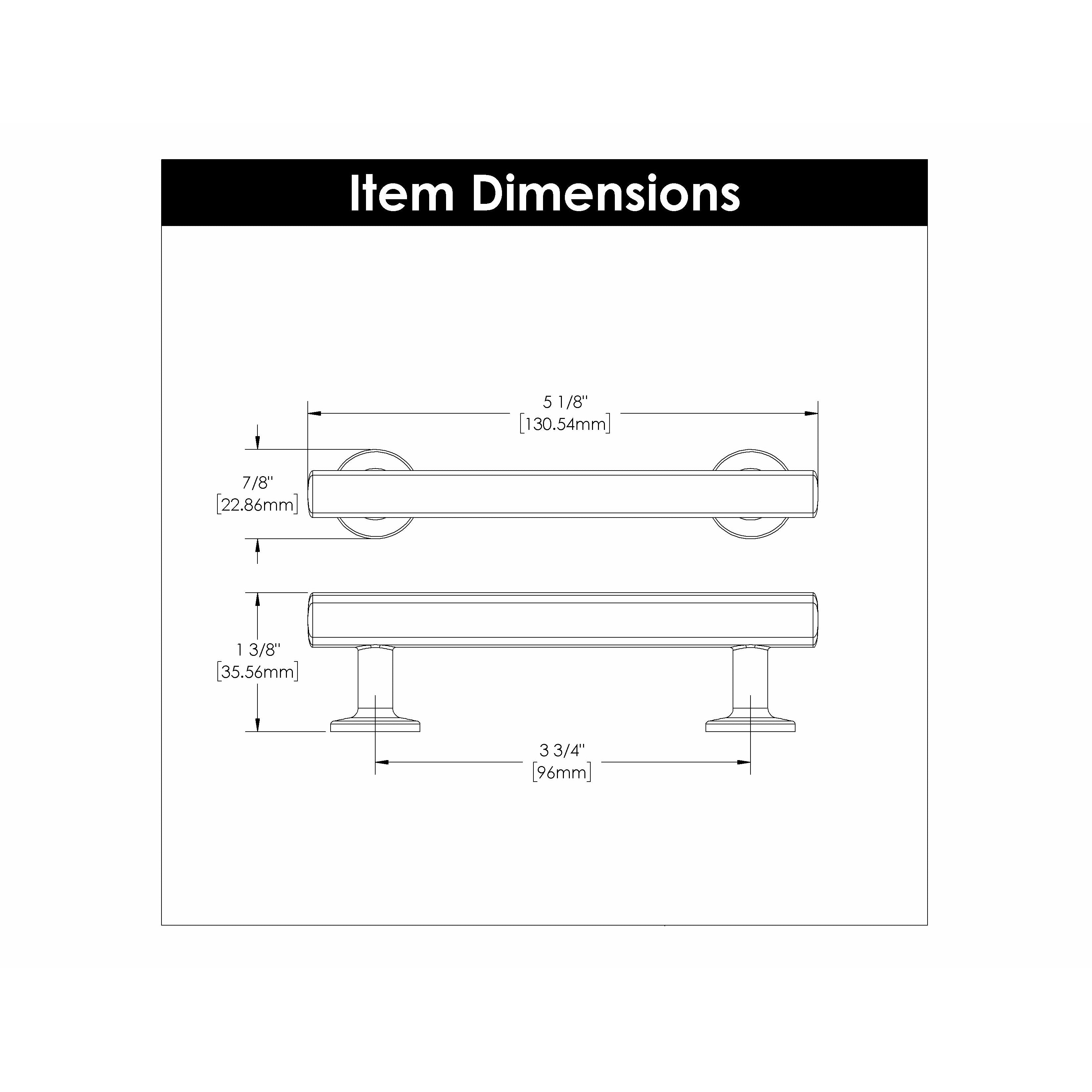 Hickory Hardware Woodward Pull 3-3/4 Inch (96mm) Center to Center Hickory Hardware