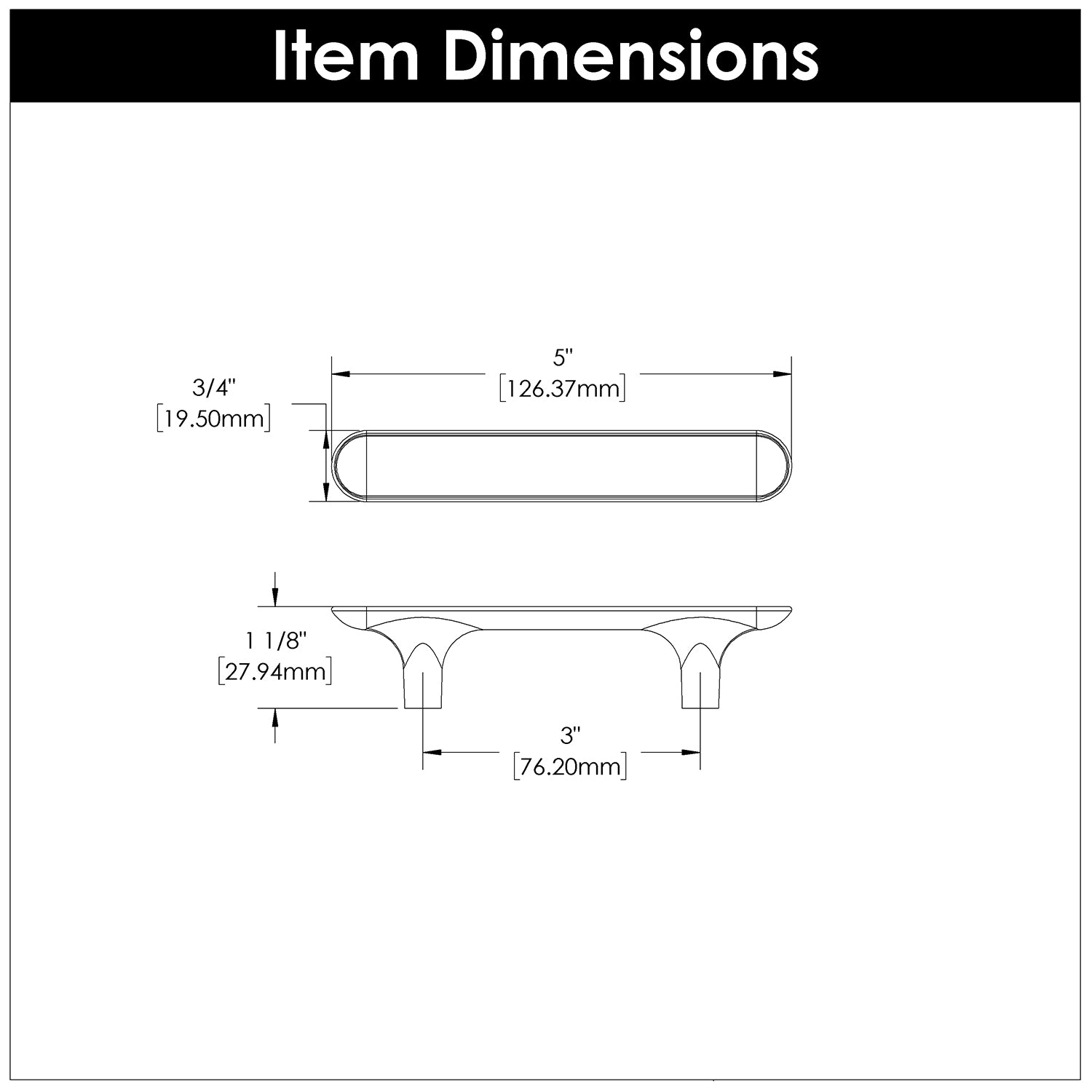 Hickory Hardware Maven Pull 3 Inch Center to Center Hickory Hardware