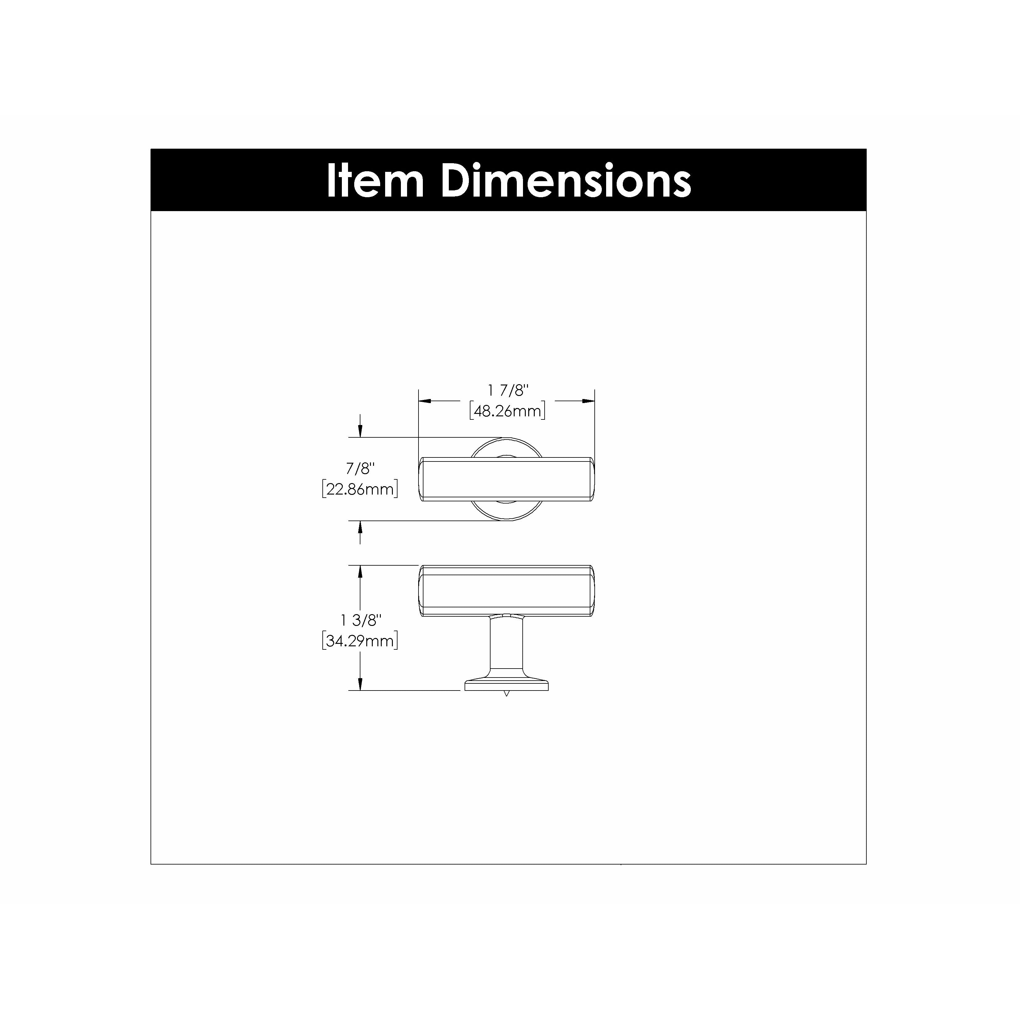 Hickory Hardware Woodward T-Knob 1-15/16 Inch X 15/16 Inch Hickory Hardware