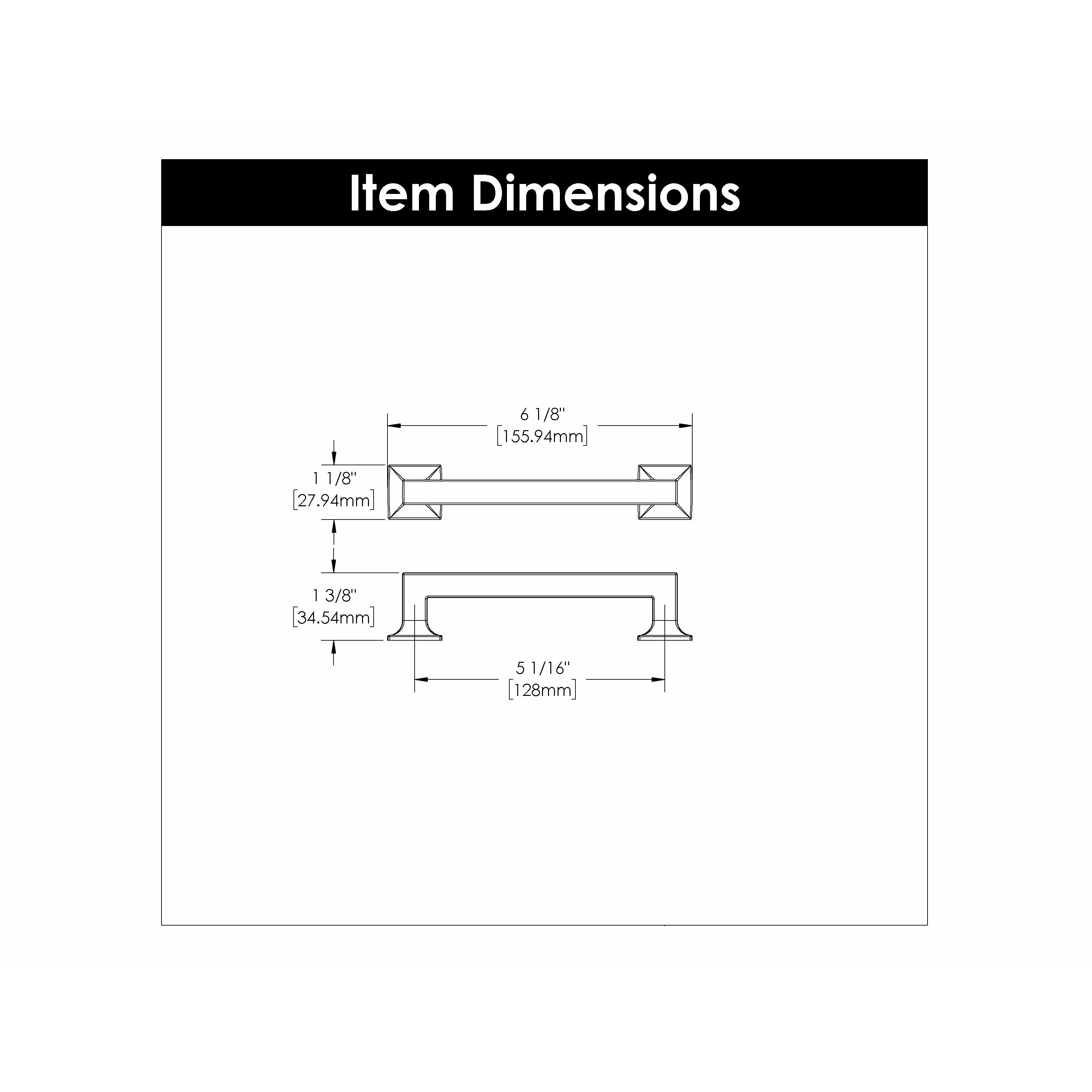 Hickory Hardware Studio Pull 5-1/16 Inch (128mm) Center to Center Hickory Hardware