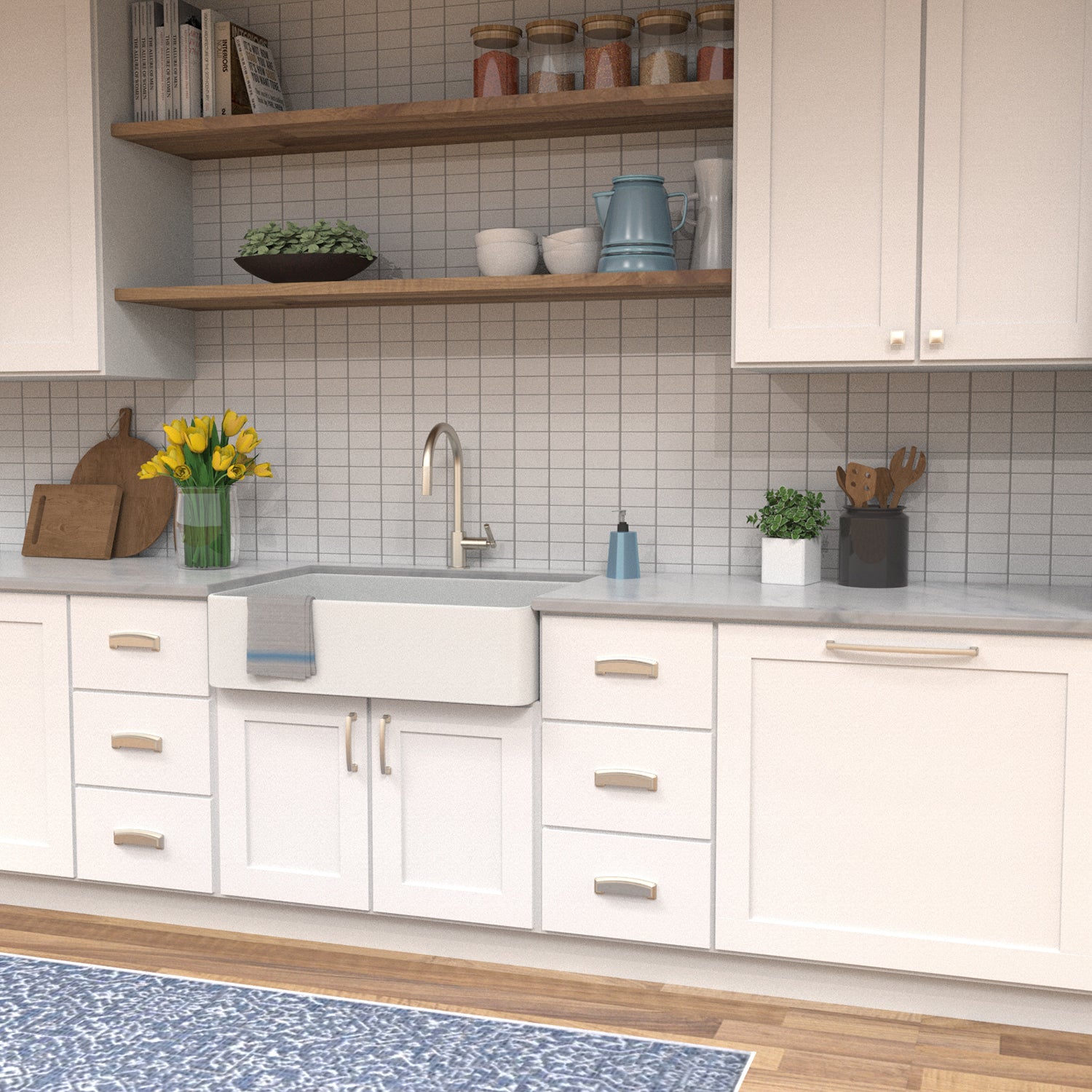 Hickory Hardware Bridges Pull 6-5/16 Inch (160mm) Center to Center Hickory Hardware