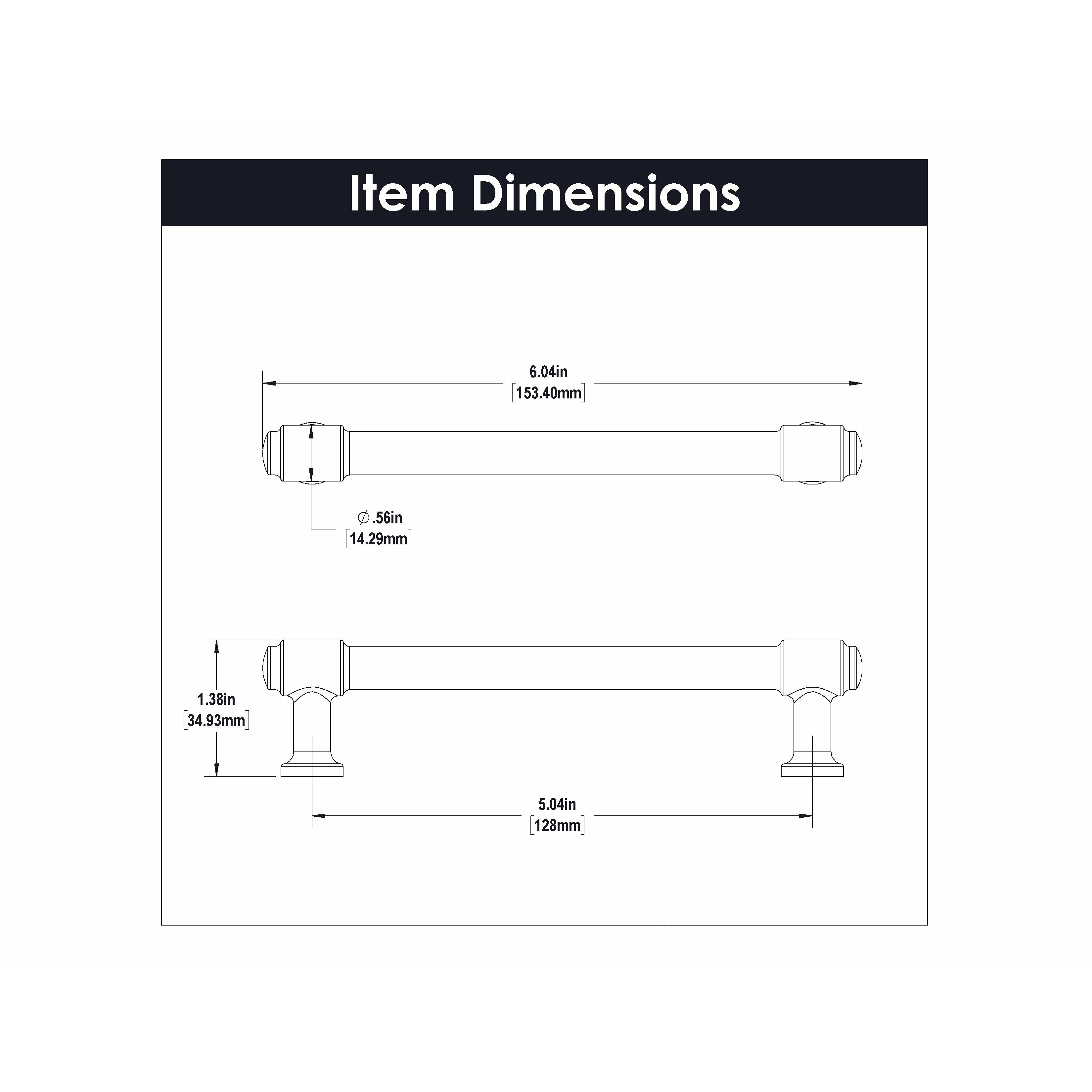 Hickory Hardware Piper Pull 5-1/16 Inch (128mm) Center to Center Hickory Hardware