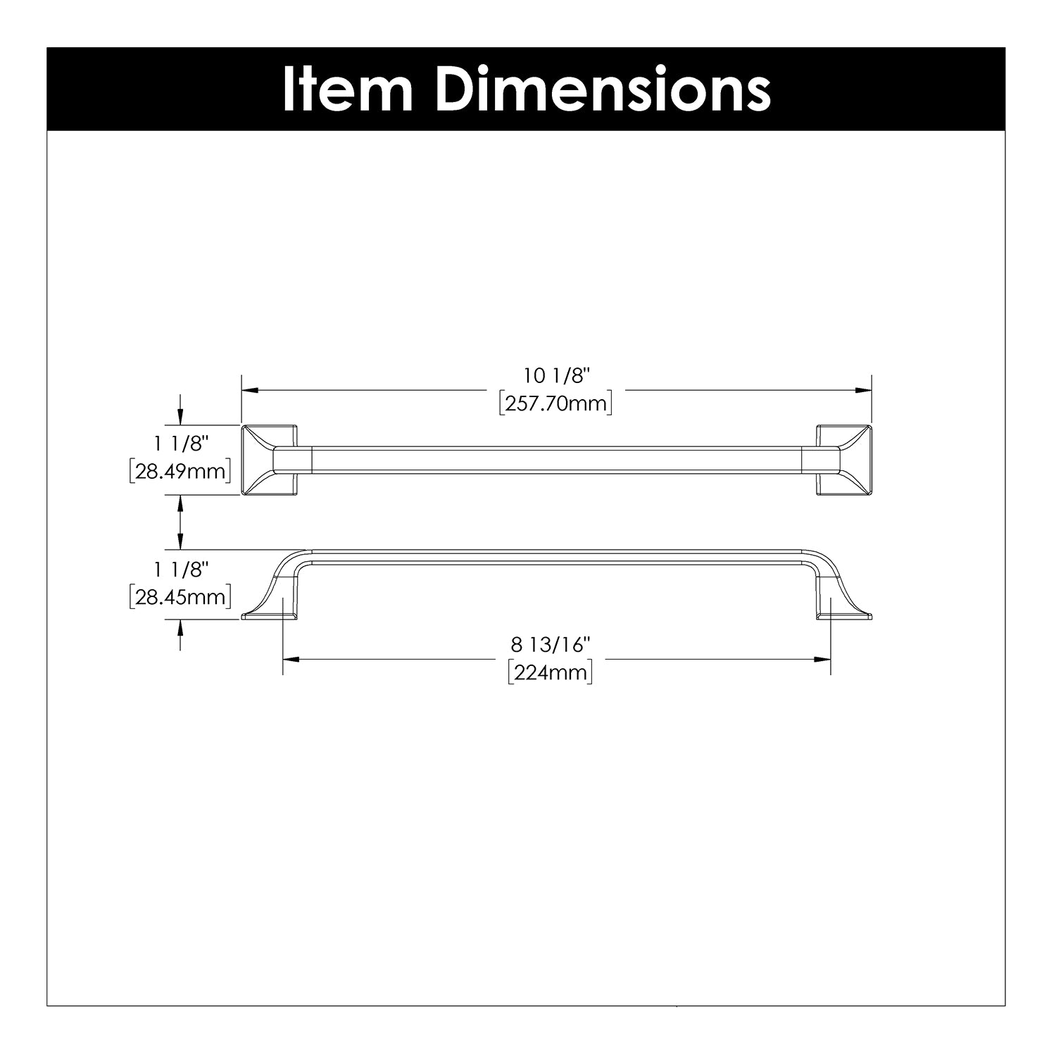 Hickory Hardware Forge Pull 8-13/16 Inch (224mm) Center to Center Hickory Hardware