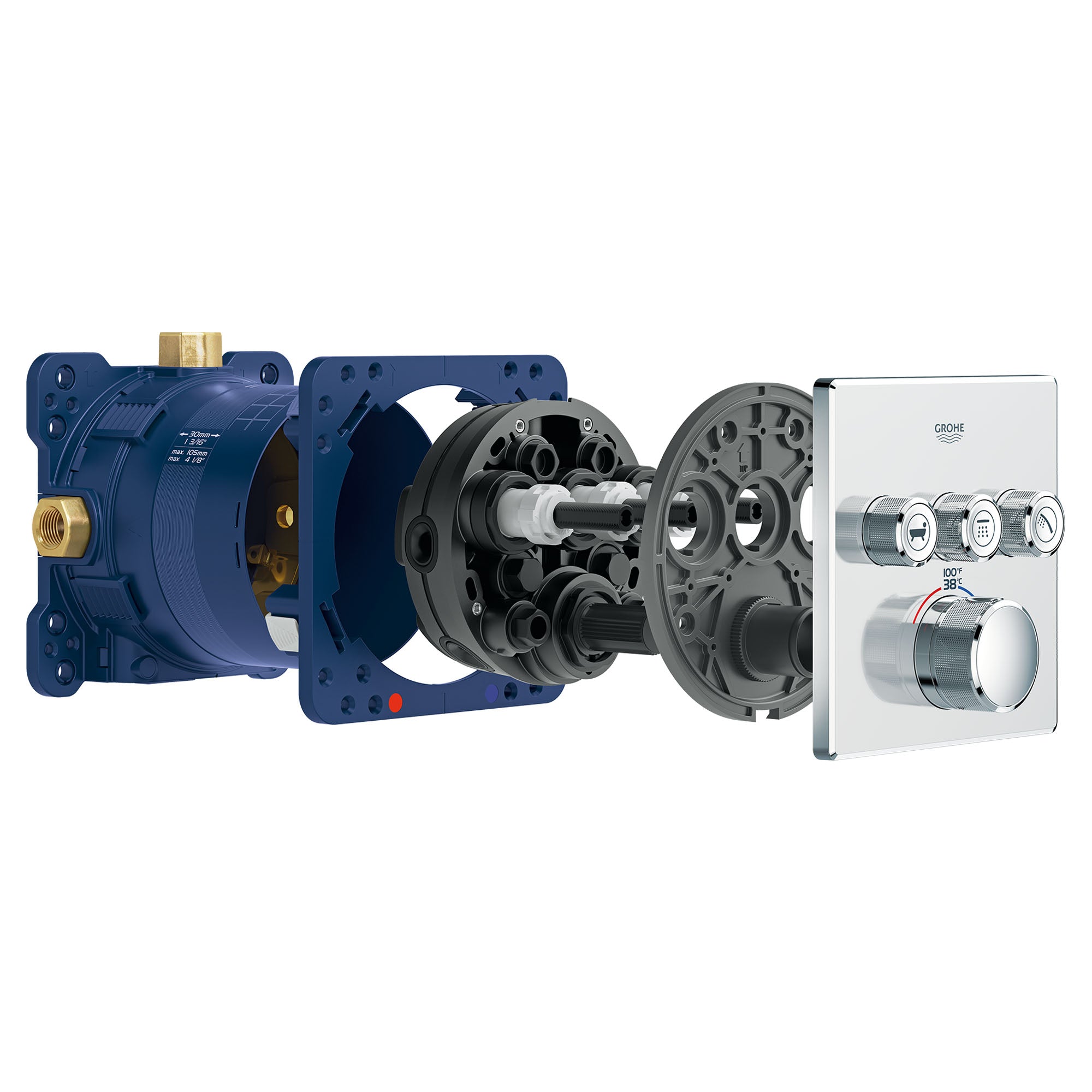 Grohe Triple Function Thermostatic Valve Trim Grohe