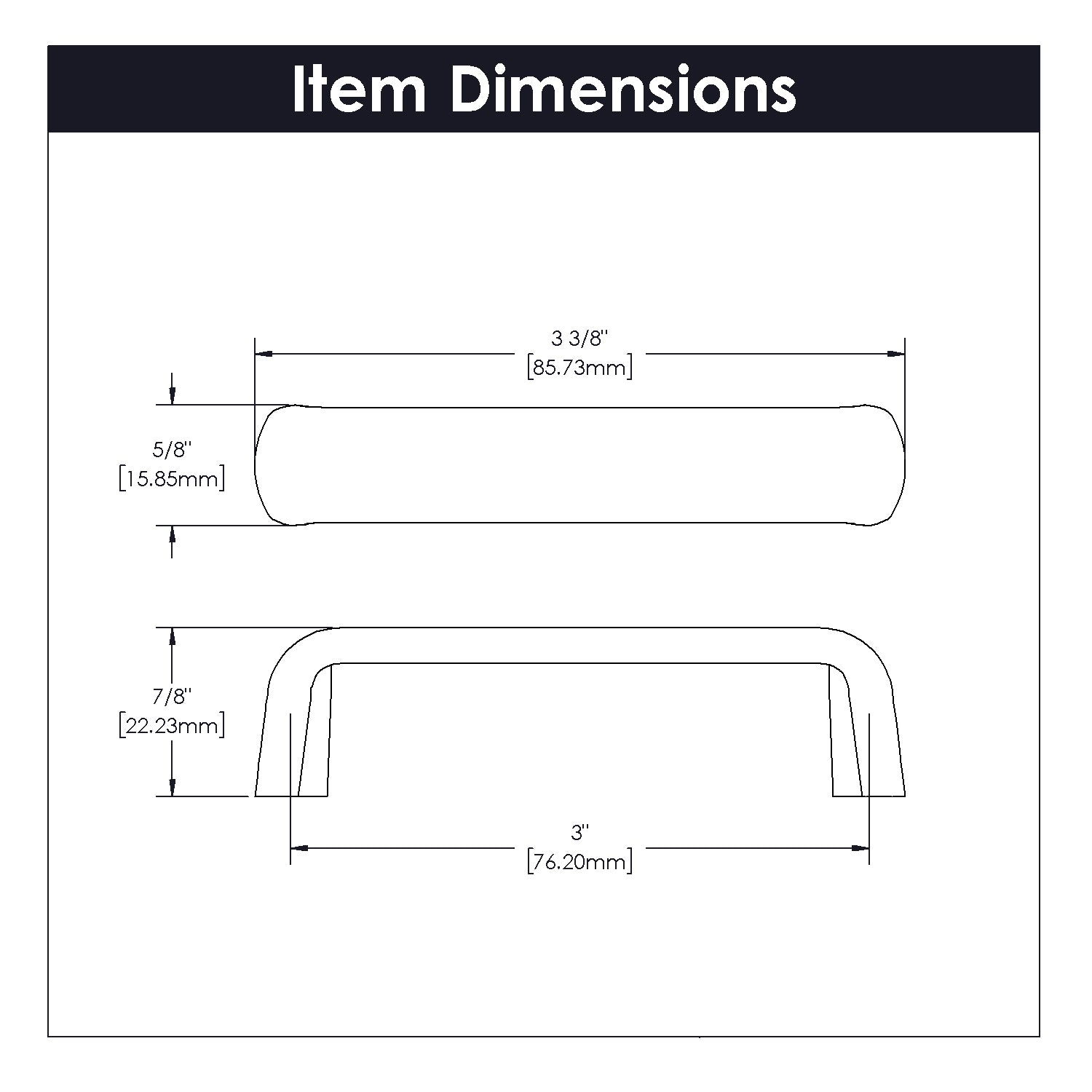 Hickory Hardware Metropolis Pull 3 Inch Center to Center Hickory Hardware