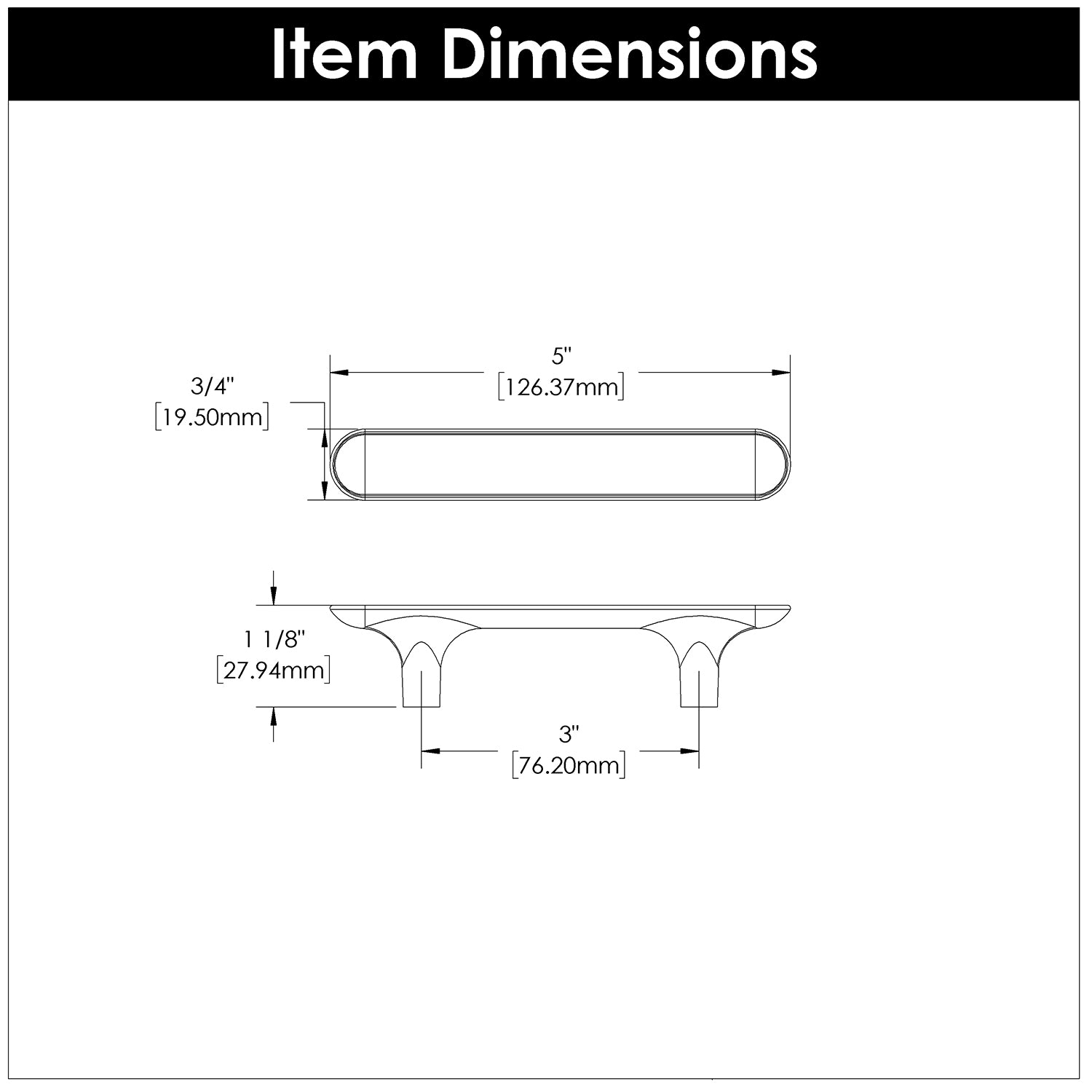 Hickory Hardware Maven Pull 3 Inch Center to Center Hickory Hardware