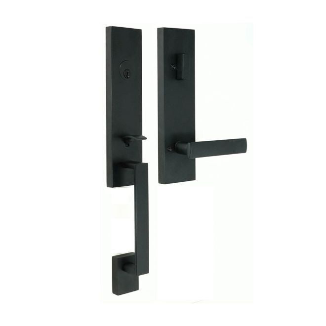 Weslock Leighton Single Cylinder Handleset with Utica Lever Trim with Adjustable Latch and Round and Square Corner Strikes Weslock