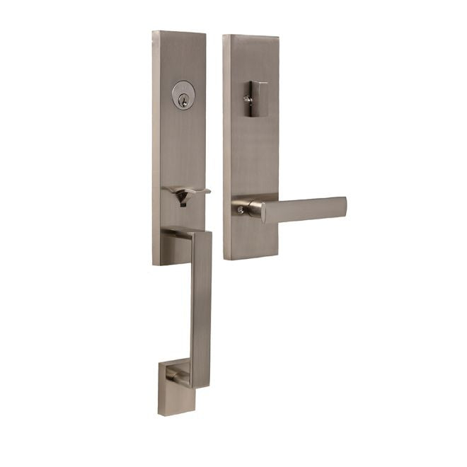 Weslock Leighton Single Cylinder Handleset with Utica Lever Trim with Adjustable Latch and Round and Square Corner Strikes Weslock