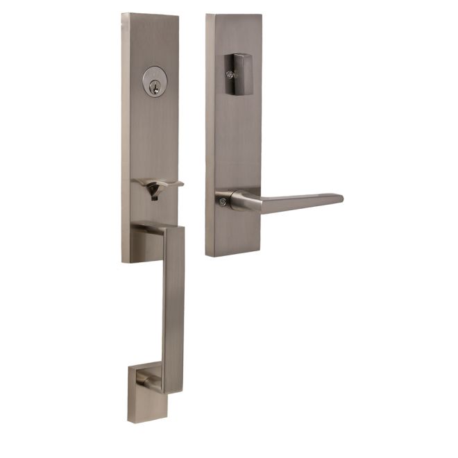 Weslock Leighton Single Cylinder Handleset with Philtower Lever Trim with Adjustable Latch and Round and Square Corner Strikes Weslock
