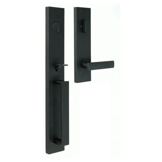Weslock Xanthis Single Cylinder Handleset with Utica Lever Trim with Adjustable Latch and Round and Square Corner Strikes Weslock