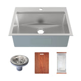 Swiss Madison Ravi Single Basin 30 x 22 Topmount Kitchen Workstation Sink Swiss Madison