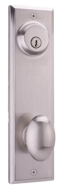 Weslock Julienne Woodward Interior Double Cylinder Handleset Trim with Adjustable Latch and Round Corner Strikes Weslock