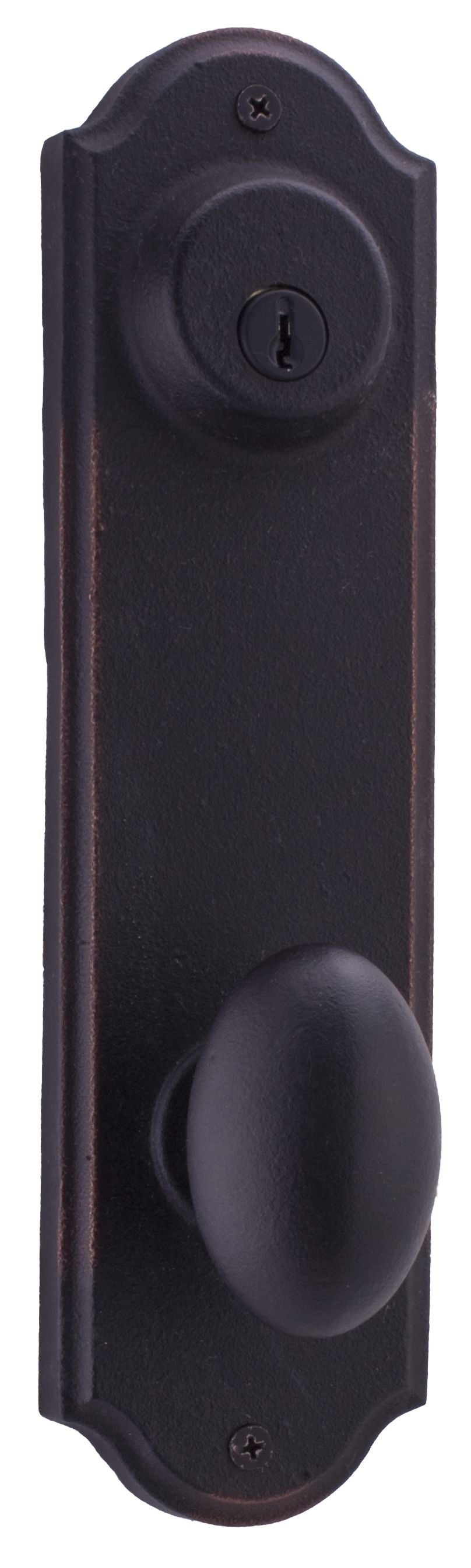 Weslock Durham Double Cylinder Handleset Trim for Stonebriar or Wiltshire with Adjustable Latch and Round Corner Strikes Weslock