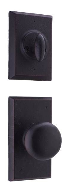 Weslock  Wexford Interior Single Cylinder Handleset Trim for Aspen with Adjustable Latch and Round Corner Strikes Weslock