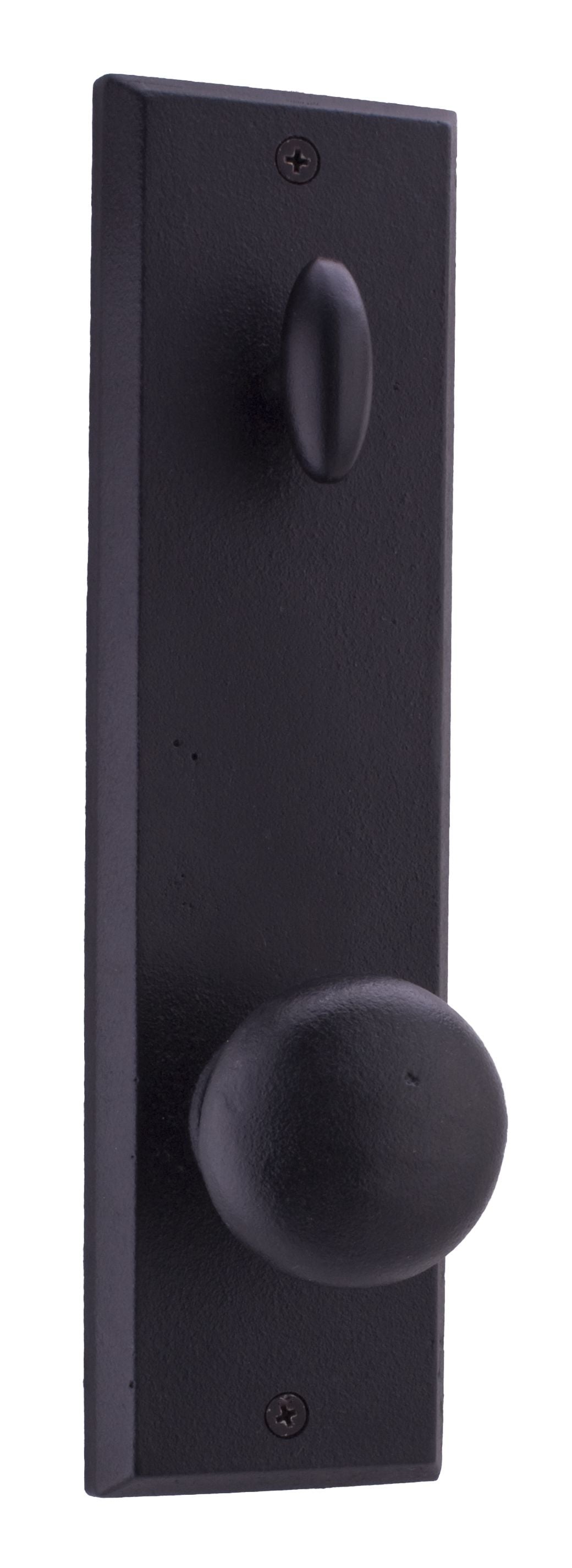 Weslock Wexford Interior Single Cylinder Handleset Trim for Greystone or Rockford with Adjustable Latch and Round Corner Strikes Black Finish Weslock
