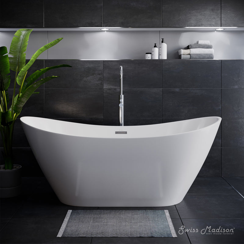 Swiss Madison Ivy 60" Double Slipper Freestanding Bathtub
