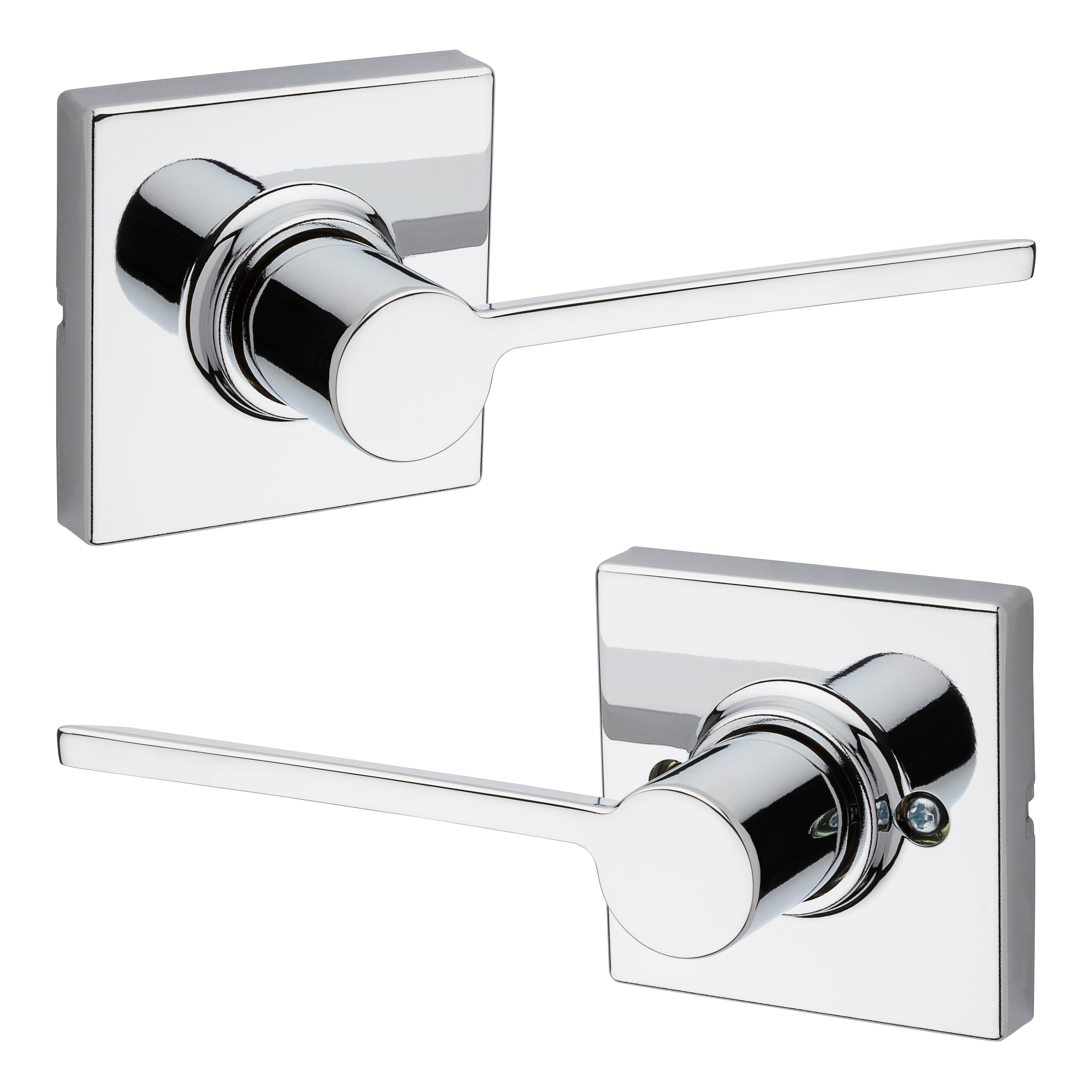 Kwikset Ladera Lever with Square Rose Passage Door Lock with 6AL Latch and RCS Strike Kwikset