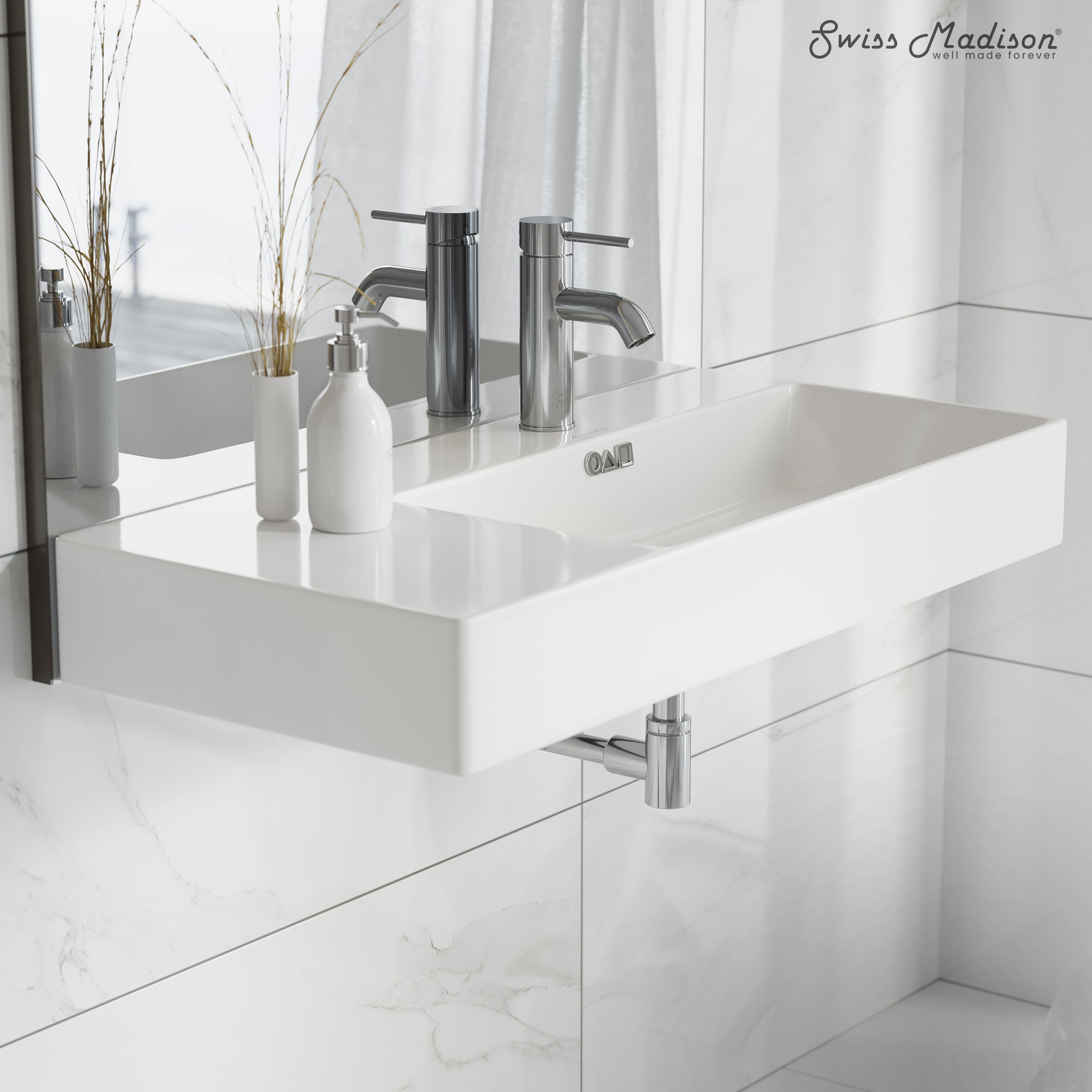Swiss Madison St. Tropez 36" Rectangle Wall-Mounted Sink