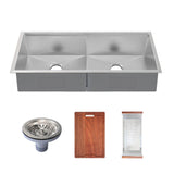 Swiss Madison Rivage 45 x 19 Dual Basin Undermount Kitchen Workstation Sink Swiss Madison