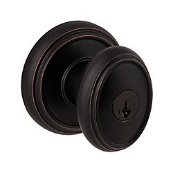 Baldwin Prestige Entry Carnaby Knob with Round Rose with 6AL Latch; RCS Strike; and Smart Key Baldwin Prestige