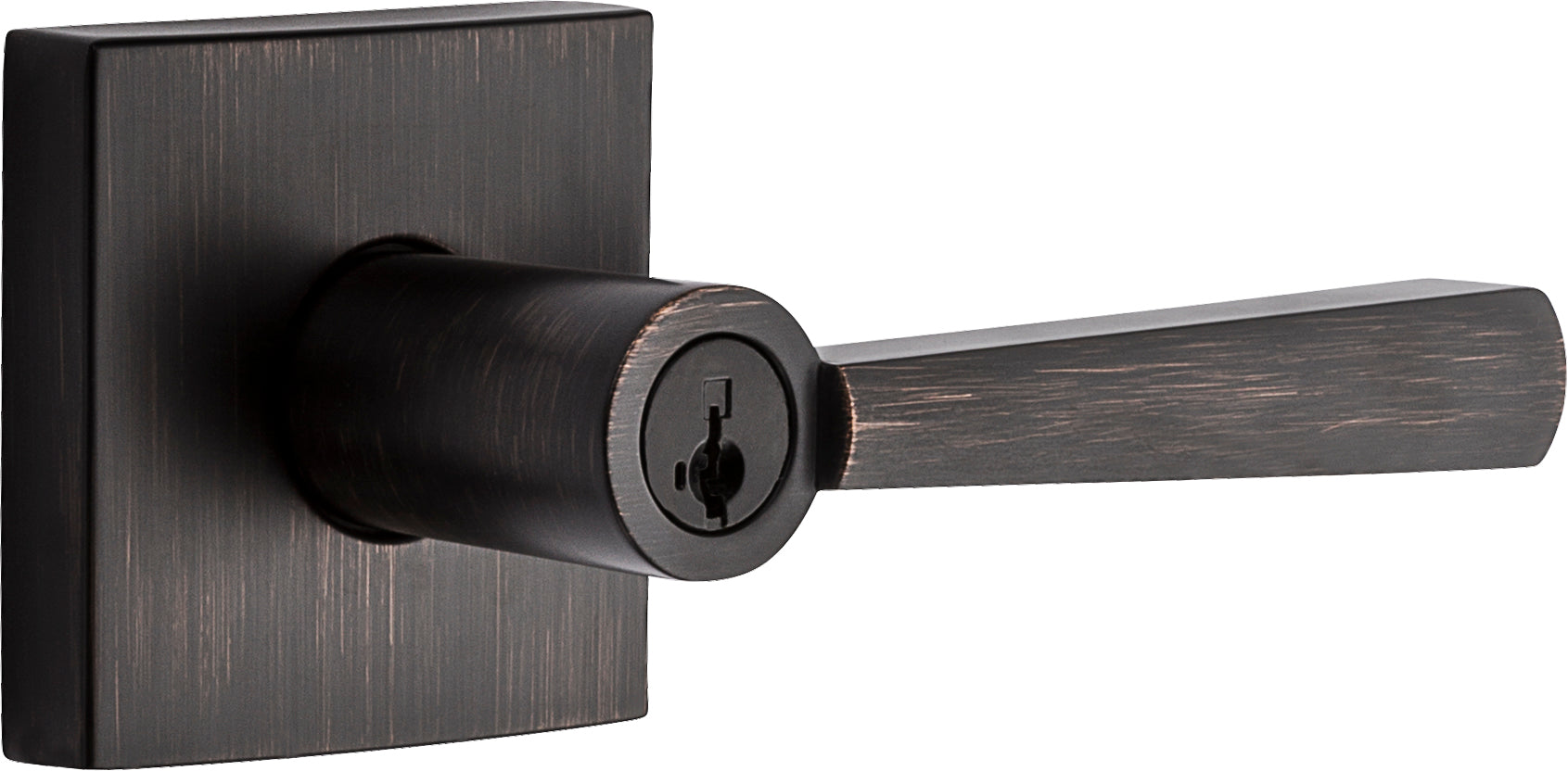 Baldwin Prestige Entry Spyglass Lever with Square Rose with 6AL Latch; RCS Strike; and SmartKey Baldwin Prestige