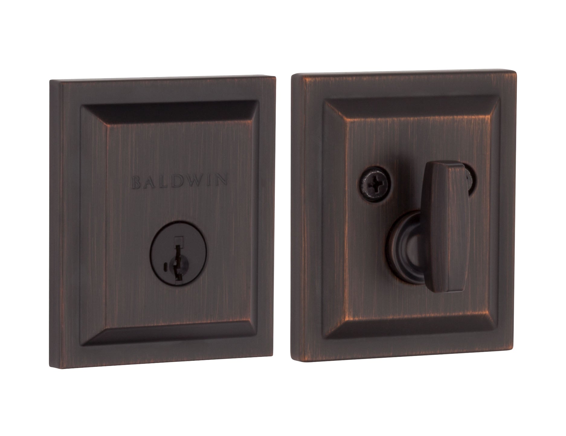 Baldwin Prestige Torrey Pines Square Single Cylinder Deadbolt Baldwin Prestige