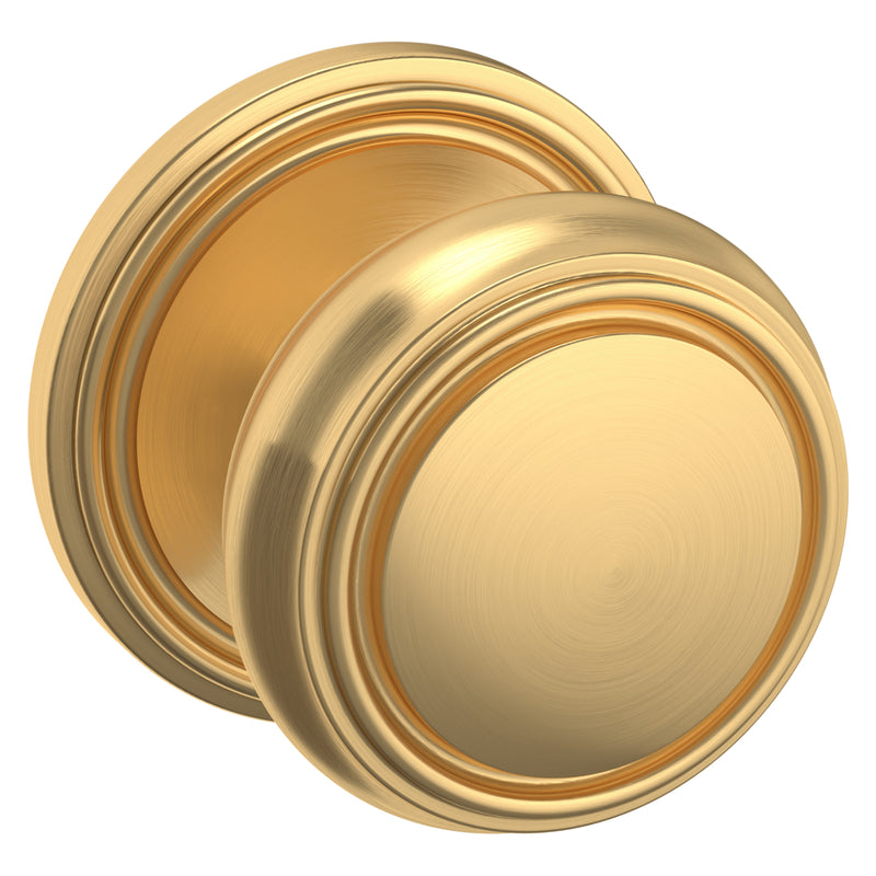 Baldwin 5068 Preconfigured 5068 Knob with 5070 Rose Passage Lock with 2-3/8" Backset and Full Lip Strike Baldwin Estate