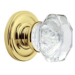 Baldwin 5080 Pair 5080 Knob Less Rose Bright Brass Finish Baldwin Estate