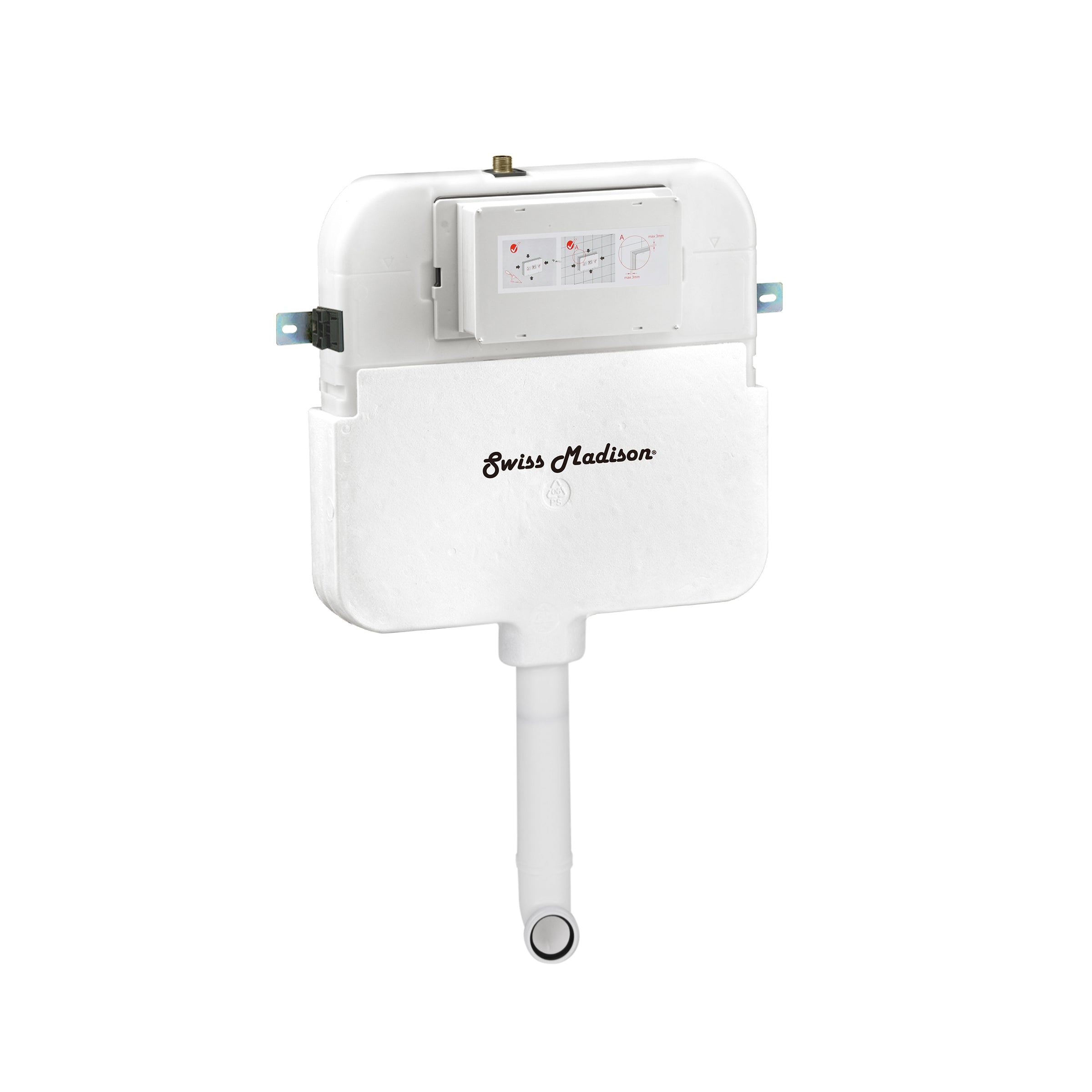 Swiss Madison Fantome E 2' x 4' Concealed In-Wall Toilet Tank Carrier System for Back to Wall Toilet