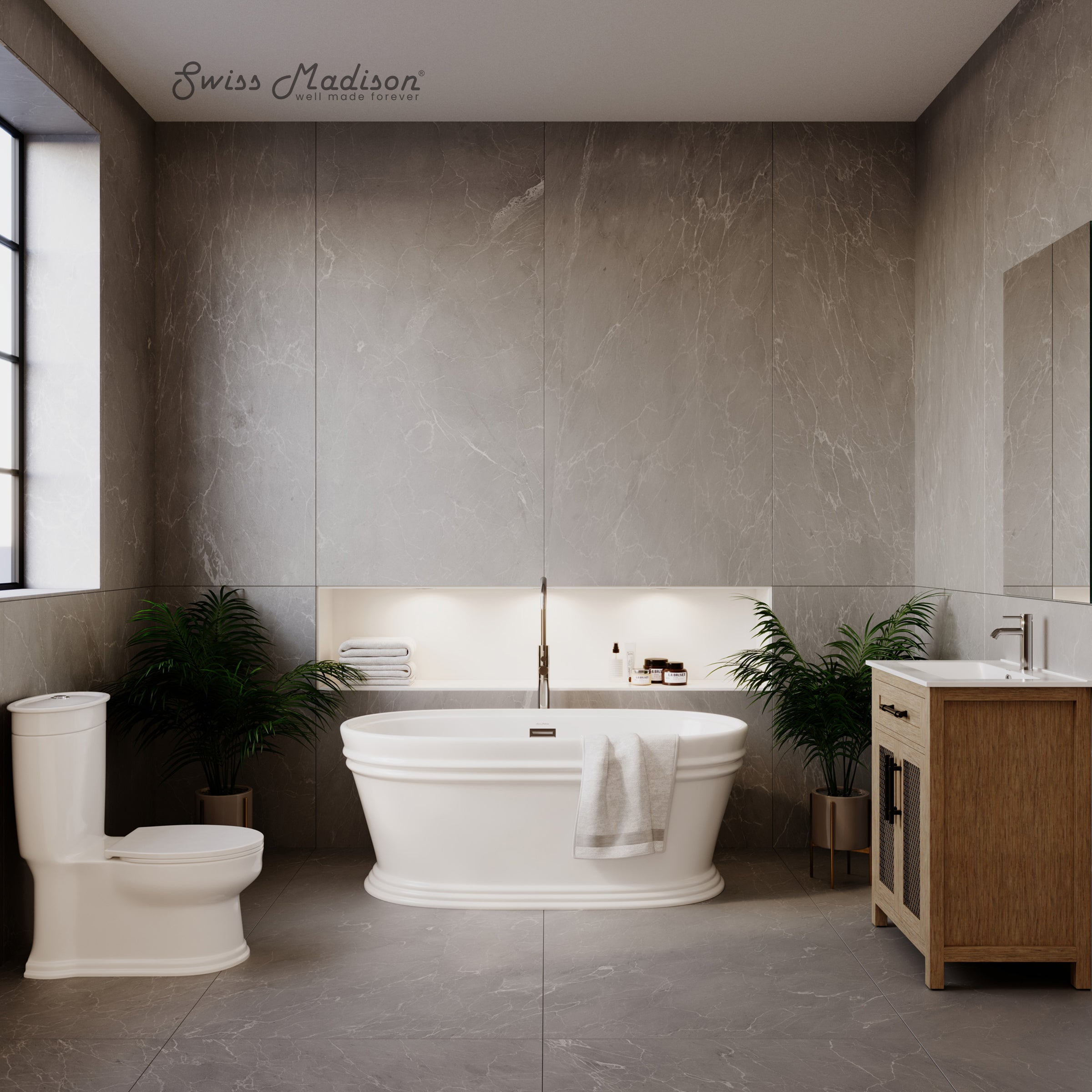 Swiss Madison Santorini 60" Freestanding Tub