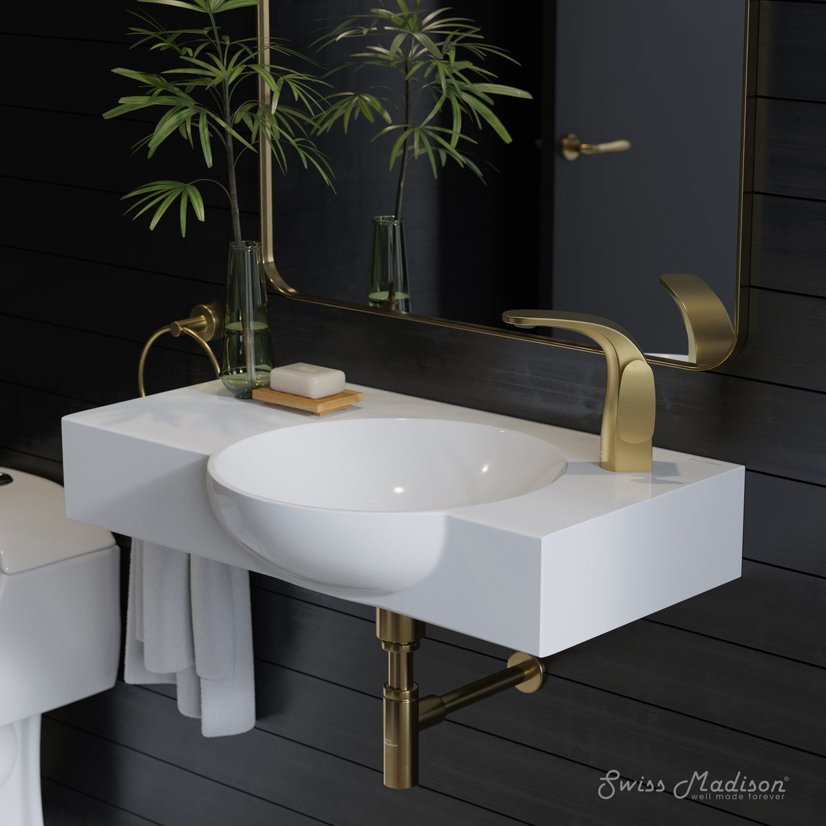 Swiss Madison Chateau 30"  Wall-Mount Bathroom Sink