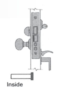Baldwin 6020 Left Hand Residential Entrance Handleset by Knob 2-3/4" Backset Mortise Lock Body Baldwin Estate
