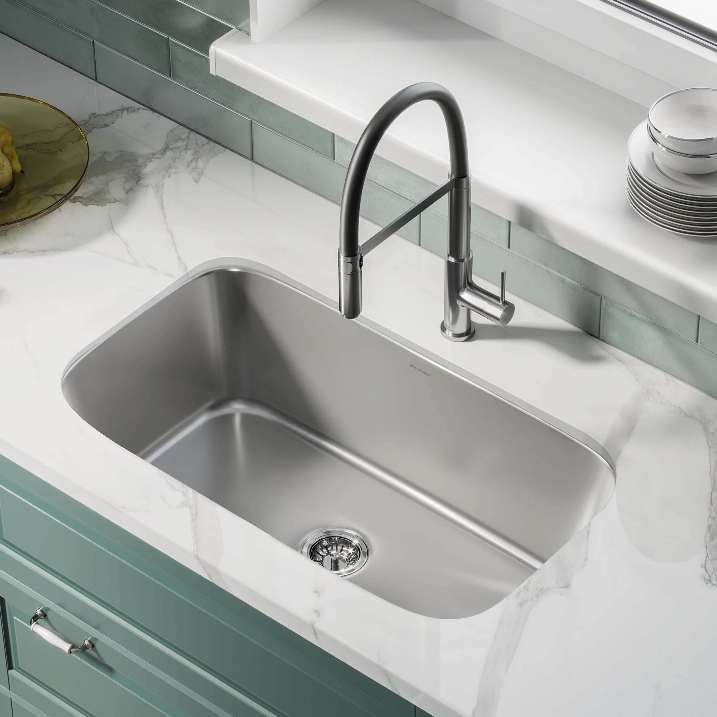 Swiss Madison Toulouse 32 x 18 Stainless Steel, Single Basin, Under-Mount Kitchen Sink