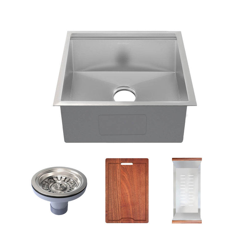 Swiss Madison Rivage 22 x 19 Single Basin Undermount Kitchen Workstation Sink Swiss Madison