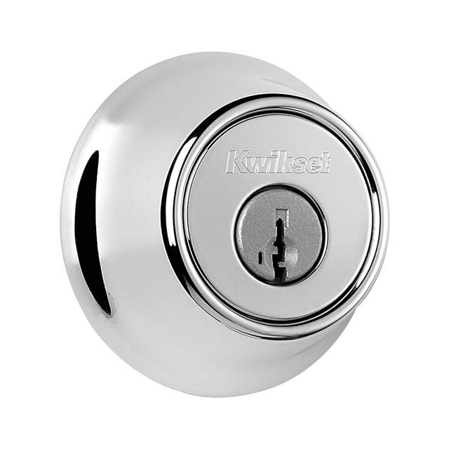Kwikset Single Cylinder Deadbolt SmartKey with RCAL Latch and Dual RCS and 5303 Full Lip Strike K3 Kwikset