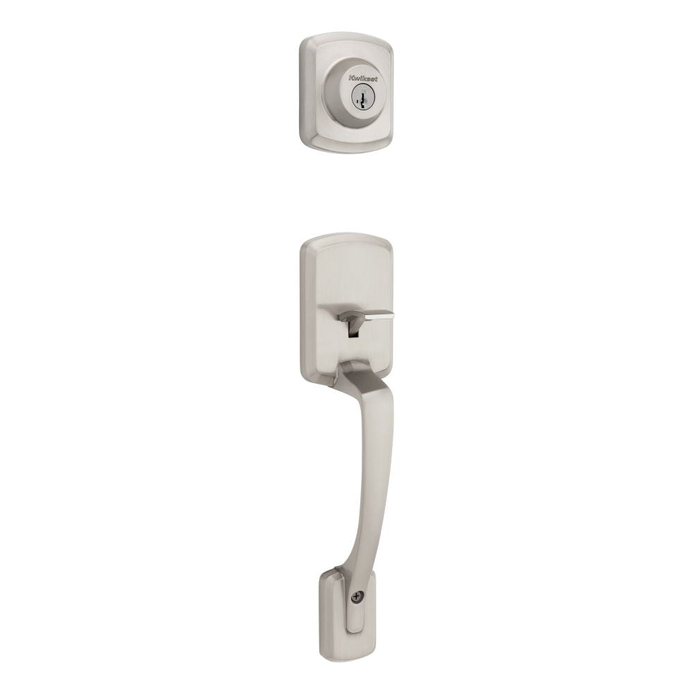 Kwikset Henley Single Cylinder Exterior Handleset SmartKey with RCAL Latch and Dual RCS and 5303 Full Lip Strike Kwikset