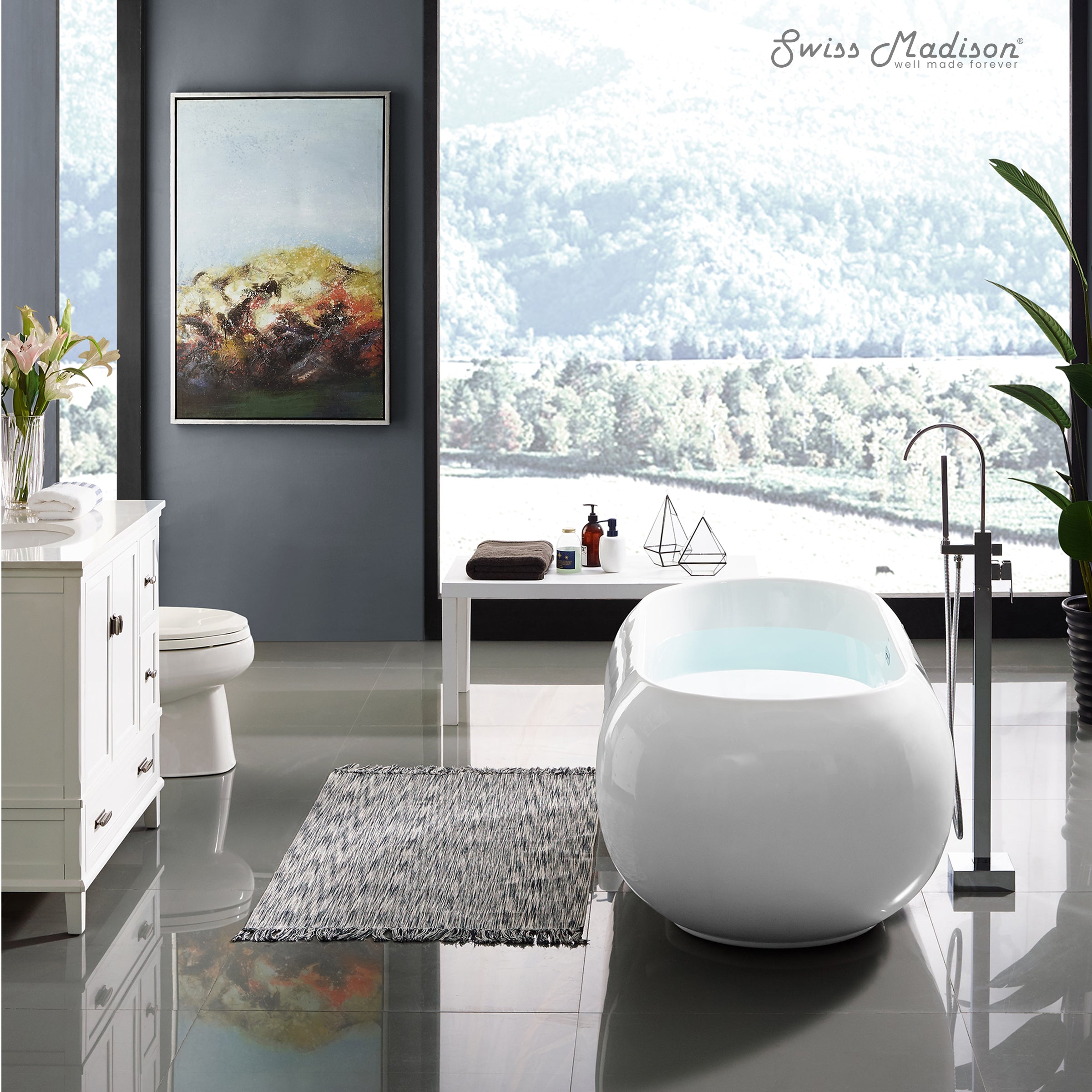 Swiss Madison Plaisir 63" Freestanding Bathtub